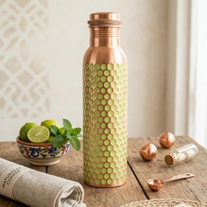 Bouteille d'eau en cuivre style rustique, bouteille d'eau en cuivre ambiance campagnarde, bouteille d'eau en cuivre couleur unie, bouteille en cuivre prix de gros - Product Image 4