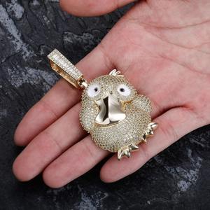 Collar de Alta Calidad con Colgante de Pato de Diseño Exclusivo y Microincrustaciones de Diamantes, Estilo Hip-hop Sencillo - Product Image 1