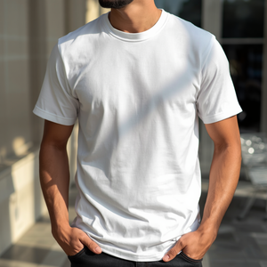 T-shirt uni de haute qualité 100% coton, manches courtes, col rond, avec personnalisation OEM ODM - Product Image 4