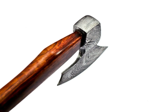LEGACY BLADES Hacha de Supervivencia de Acero de Damasco de Grado Industrial de Alta Resistencia con Mango de Madera, Hacha de Campamento, Tomahawk, Servicio OEM ODM - Product Image 3