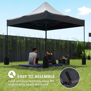 10FT X 10FT Replacement <b>Canopy</b> Top UPF50+ Protection Dark Gray Pop up <b>Tent</b> with 4 Sand Bags <b>Tent</b> Accessories - Product Image 6