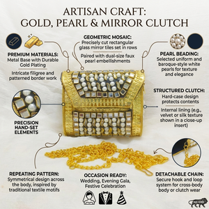Sacs de soirée en mosaïque faits à la main avec des détails complexes, des designs élégants et un attrait artisanal pour les mariages, les fêtes et les cadeaux - Product Image 6