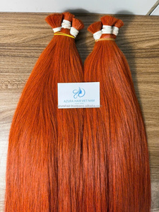 ผมต่อ Azura Hair Vietnam Remy แท้แบบเส้นคู่พิเศษ  ปลายผมถักสองชั้น  ย้อมสีส้ม  น้ำหนัก 100 กรัม/แพ็ค - Product Image 4