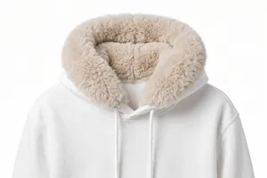 <b>Women</b> <b>White</b> Zip Up <b>Hoodie</b> Jacket with Plush Faux Fur Collar Relaxed Fit Long Sleeves Winter Streetwear Custom Outerwear - Product Image 4