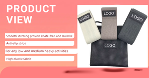 Bandas de Resistencia para Glúteos, Juego de 3 Bandas de Resistencia para Cadera con Logotipo Personalizado, Bolsa de Malla Portátil para Entrenamiento en el Gimnasio, para Piernas y Glúteos - Product Image 3