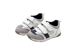 Chaussures décontractées unisexes pour bébé, dessus en maille blanche, doublure en peau de porc, fermeture à lacets, soutien de la voûte plantaire, semelle antidérapante, respirantes, adaptées à toutes les saisons - Product Image 2