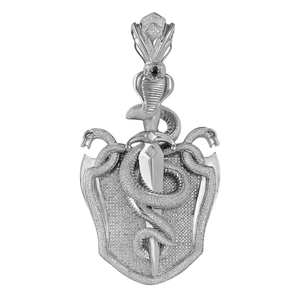 Pendentif personnalisé en argent S925 avec moissanite, motif serpent et épée, pour couple, bijoux fins, pendentifs et breloques, bijoux hip-hop personnalisés - Product Image 1