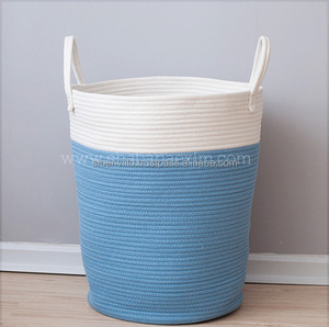 Panier à jouets de rangement en corde de coton pour l'intérieur et l'extérieur nouvelle étagère tissée bac de rangement en corde de coton pour la décoration intérieure - Product Image 1