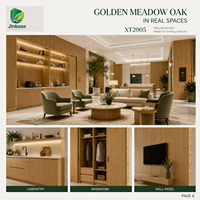 Panneau de bois aggloméré orienté (OSB) mélaminé Jinbase SXT2905 Golden Meadow Oak 18 mm E0 1220x2440 mm pour meubles et menuiseries