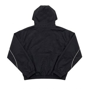 Wholesales Custom Logo Black Panels Men's 100% Polyester Eco-Friendly Waterproof <b>Wind</b> <b>Breaker</b> Sporty Pants Sets Winter Quick Dry - Product Image 6