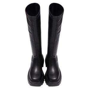 Bottines noires Ann'S en cuir véritable avec fermeture à lacets et doublure de talon rembourrée - Product Image 5