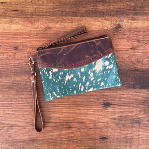 Pochette à fermeture éclair de luxe en cuir de vachette métallique minimaliste occidentale pour femmes en cuir véritable Designer Portable Wallet Purse - Product Image 2