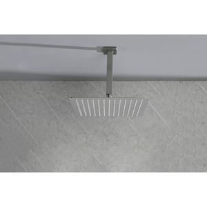 Set combinato da bagno di lusso nero opaco a soffitto con doccia a pioggia accessori - Product Image 3