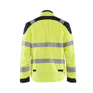 Customizable Outdoor Construction <b>Worker</b> Safety <b>Jacket</b> with Pockets Wholesale Prices Workwear <b>Jackets</b> with Customized Logo - Product Image 3