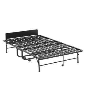 Letto Pieghevole in Metallo 190x117 cm con Testiera Regolabile Extra Lunga per Persone Alte, Materasso in Memory Foam da 13 cm, Resistente - Product Image 4