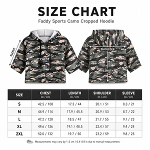 Sudadera con capucha corta de camuflaje para mujer al por mayor, de manga corta, estilo oversize, streetwear, con estampado de camuflaje, con logo personalizado - Product Image 6