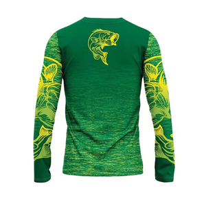 Camisetas Deportivas de Pesca para Hombre, Manga Larga, Transpirables, UPF 50, con Logotipo Personalizado, 100% Poliéster, Impresión Digital, Diseño de Plantas, Sublimación - Product Image 2