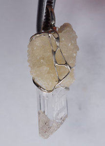 แหวนเซเลไนต์คริสตัลสีขาวดิบทำมือ ปรับขนาดได้ หุ้มด้วยลวดเงิน เครื่องประดับพลอยบำบัด - Product Image 4