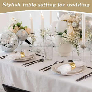 Anneau en laiton simple anneaux de serviette en tissu à collectionner cadeau d'impression de logo personnalisé et derniers anneaux de porte-serviettes promotionnels - Product Image 2