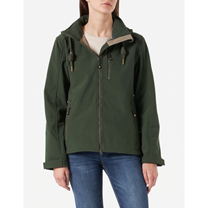 Veste softshell pour femme, à capuche, zippée, coupe-vent, résistante à l'eau, pour la randonnée en hiver, la neige et les activités de plein air. - Product Image 1