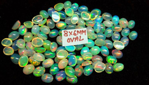 6x4mm Ethiopian Opal Oval Shape Gemstone - Welo Opal Cabochon <b>Gems</b> Lot - Super Quality Natural Welo Loose <b>Stone</b> - Product Image 6