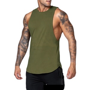 2025 Wholesale <b>Men</b> Gym Hooded Workout Tank Top Polyester/Cotton Knitted Quick Dry Breathable Casual High Quality Plus Size - Product Image 5
