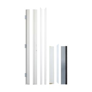 36 In. X 80 In. Porta d'ingresso in fibra di vetro con inserti bianchi da 8 Lite a destra con ingresso in vetro frontale trasparente in vetro trasparente - Product Image 3