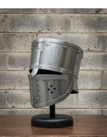 Casque médiéval en acier à calotte plate, Chevalier du Moyen Âge, Croisé, SCA, Cosplay, Cadeau, Gaufré, Antique, Moderne, Personnalisé