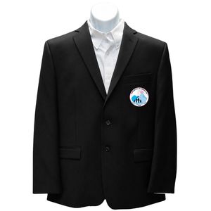 Blazer para Hombre Jack & Jill con Escudo, Chaqueta Formal Negra, Abrigo Elegante de Primera Calidad para Eventos, Suministro al por Mayor, Nuevo - Product Image 1