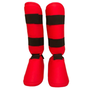 Protector de Espinilla de Boxeo Unisex Rojo y Blanco, Cuero PU Ecológico, Cintura Alta, Resistente al Desgaste, para Entrenamiento de Artes Marciales, 1.2M - Product Image 6