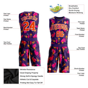Uniformes de Baloncesto Reversibles al por Mayor 2026, Transpirables, Negros, Sublimados, Ropa Deportiva con Certificación BSCI - Product Image 2