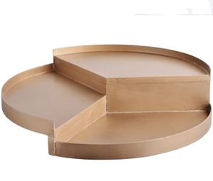 Plato de postre de calidad superior para servir alimentos moderno de 2 niveles, bandeja de servicio de Metal de diseño atractivo para uso en restaurante y sala de estar en el hogar - Product Image 1