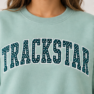 Women's Mint Polka Letter Crew Neck 2-Piece <b>Shorts</b> <b>Set</b> Custom Casual Sportswear - Product Image 5