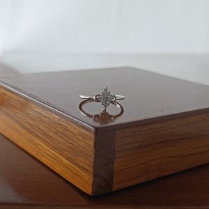 Anillo de Plata de Ley 925 con Circonita Cúbica en Forma de Marquesa y Halo, Clásico, Vintage, para Mujer, Regalo para Boda, Compromiso, Promesa o Fiesta - Product Image 2