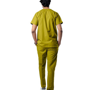 Meilleures ventes : Ensembles d'uniformes médicaux pour hommes en 100% coton de haute qualité, avec détection d'aiguilles, couleur et logo personnalisables - Product Image 2