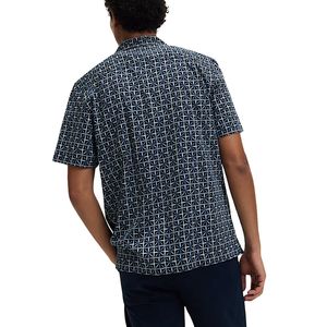 Men’s Pure Cotton Geometric Pattern Button <b>Down</b> Shirt Regular Fit Breathable Casual Street Style Top - Product Image 1
