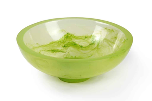 Tazón de Resina Epoxi para Servir Ensalada de Frutas, Forma Irregular, Color Verde Azulado Translúcido, Vajilla de Cocina, Recipiente Decorativo para el Hogar - Product Image 6