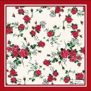 New Luxury Floral Print Satin <b>Silk</b> Scarf for Women and Girls Elegant Designer Square <b>Head</b> & Neck Scarf Multi-Functional Styling - Product Image 2