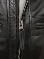 Blouson de travail personnalisé pour homme, style motard, en cuir, avec fermeture éclair, vente en gros, blouson rétro en cuir pour homme