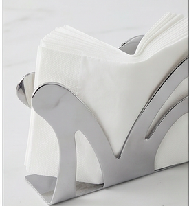 Porta Servilletas de Papel para Cena en Casa, Diseño Elegante en Plata, para Restaurante y Mesa - Product Image 4