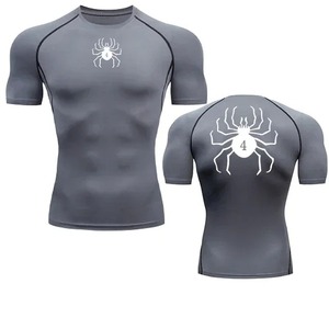 T-shirt de compression pour hommes avec imprimé araignée anime, coupe ajustée, pour la gym, l'entraînement, la course, le fitness, vêtements de sport, Rash Guard, haut athlétique à séchage rapide - Product Image 4