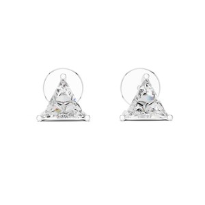 Boucles d'oreilles clous de qualité supérieure, 1 carat chacune, taille trillion, en or massif 14K, bijoux de mode pour femme, diamant de laboratoire IGI, cadeau - Product Image 3