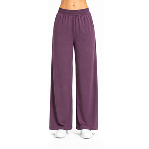 New Top Trending Elastic Waist Canvas Flare <b>Trousers</b> <b>for</b> Women <b>Summer</b> Comfortable Fit with Custom Logo Breathable Quick Dry - Product Image 5