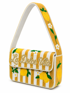 Sac à bandoulière en verre perlé fait main de luxe pour femme, sac à main de créateur La Dolce Vita, personnalisable OEM ODM, vente en gros - Product Image 5