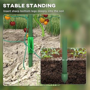 Arche de jardin en métal vert 57'' x 66'' x 81'' en forme de A pour plantes grimpantes, avec filet de grimpement inclus - Product Image 3