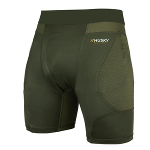 Pantalones Cortos de Compresión Unisex de Nailon y Elastano, Cintura Elástica, Bolsillo Oculto, Logotipo Personalizado, Color Sólido, Secado Rápido, Ligeros, Transpirables, Hasta la Rodilla - Product Image 3