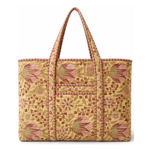Sacs fourre-tout de luxe faits main à Jaipur, imprimés au bloc, avec fermeture éclair, poches utilitaires, pour usage quotidien toute saison, lavables en machine - Product Image 1