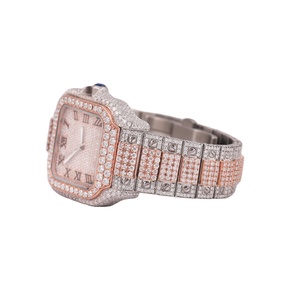 Reloj de Hip Hop de acero inoxidable de lujo del fabricante indio para hombres Lab Moissanite Classic Antique Digital Fashion Mechanical - Product Image 3