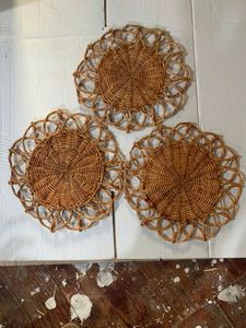 Round Natural Vietnam Rattan Charger Plate Handmade Decorative Tray For Dining Table Wholesale - Product Image 2