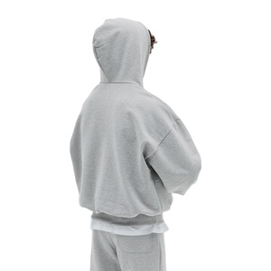 2025 nouveau gros coton lourd de haute qualité Streetwear rouge polaire personnalisé 400 500 Gsm imprimer logo surdimensionné basiques à capuche - Product Image 4